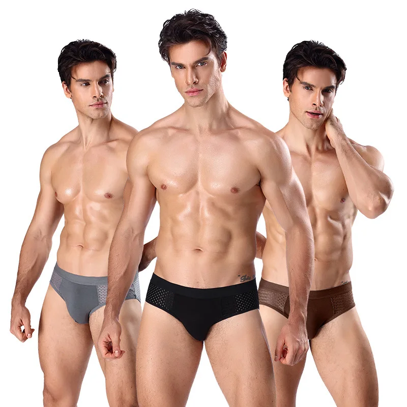 Calzoncillos De Bikini De Modal Para Hombre, Ropa Interior Sexy
