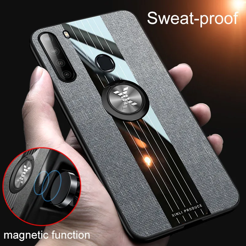 For Samsung Galaxy A21 A51 A71 5G Case Car Magnetic Ring Silicone Leather Cover for Galaxy M30S M60S M31 Phone Cases 1