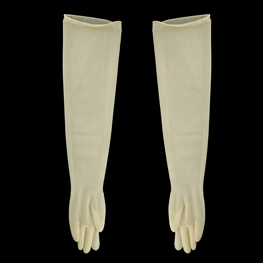 1pair 75cm Industrial Lab Solvent Chemical Resistant Latex Work Glove Yellow 1pair 75cm Industrial Lab Solvent Chemical Resistant Latex Work Glove Yellow