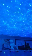 Lámpara de proyección LED para dormitorio de niños, proyector de galaxia, lámpara nocturna de ola oceánica, reproductor de música, Luminaria nocturna giratoria de estrella remota