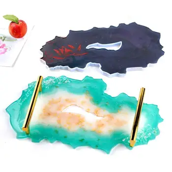 

Large Silicone Tray Fluids Artist Mold Irregular Coasters Make Epoxy Your Resin Mold Tray Supplies Own Resin Art W7A2