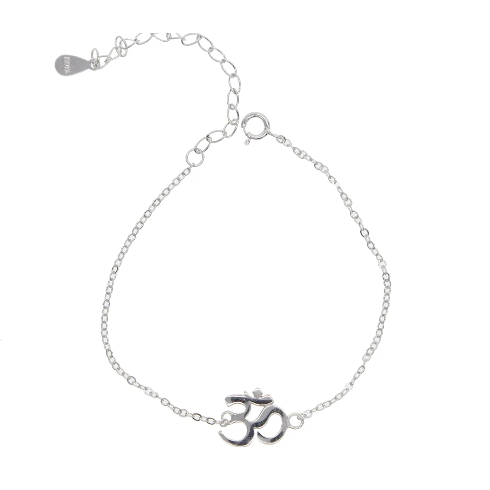 2022 Hot Sale Fine 925 Sterling Silver Cute Girl Yoga Om Ohm Sign CZ Stud Earring For Elephant Women Fashion Jewelry Party Gift