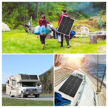 DOKIO Brand Solar Battery 50W Flexible Solar Panel 50W 12V 24v Controller +10A Solar System Kits for Fishing Boat Camping/car 6