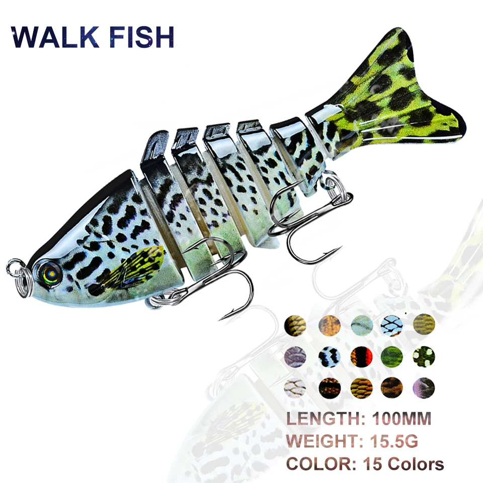 

Искусственная рыболовная приманка WALK FISH, 100 мм, 15,5 г, многосекционная, тонущий воблер, сегментная рыболовная приманка, Рыболовный инструмент