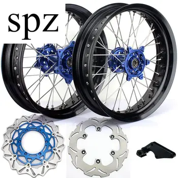 

BIKINGBOY YZ250F YZ450F 09 10 12 13 14 15 16 17 18 19 Wheel Rim Hub 3.5 4.25 17" Brake Discs Bracket Supermoto YZF 250 YZ-F 450