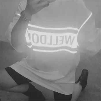 

Reflective WELLDONE T-shirt Men Women High Quality We11 Done WELL DONE Top Tee