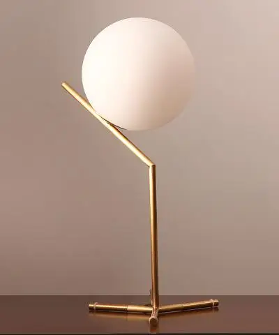 table light 2 Современные Стекло мяч Торшер для Гостиная LED Настольная лампа для Спальня прикроватные украшения Настольные лампы - Цвет абажура: table light 2