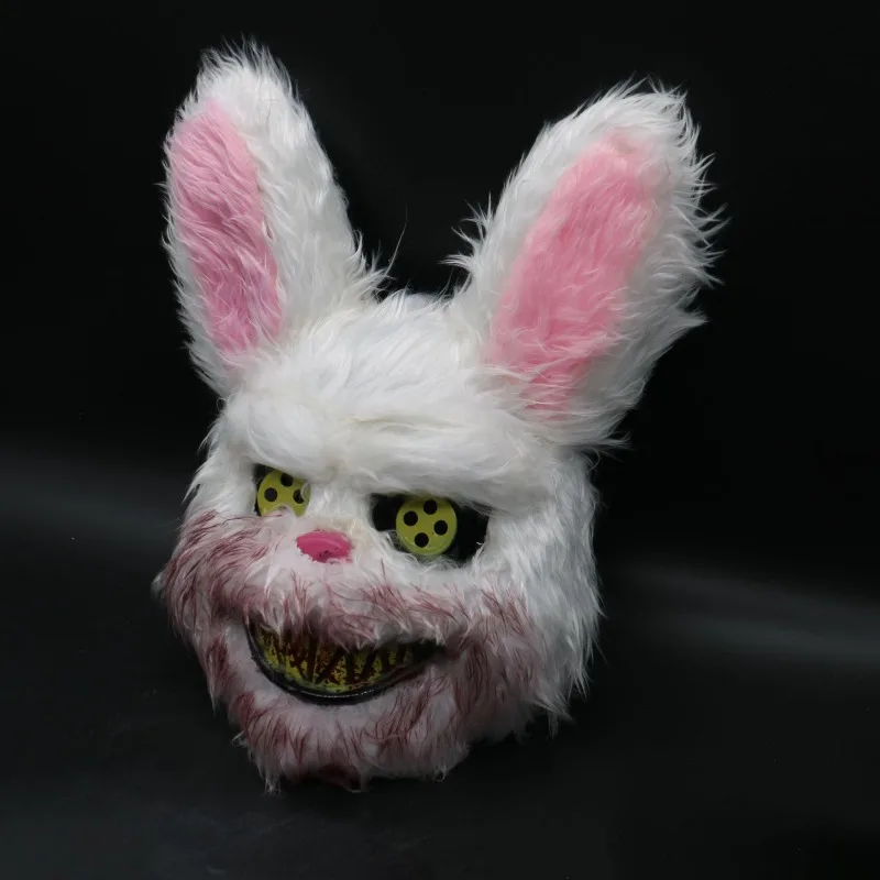 Маска для Хэллоуина, кровавая маска кролика, плюшевая косплей на Хэллоуин, ужасная маска для детей и взрослых