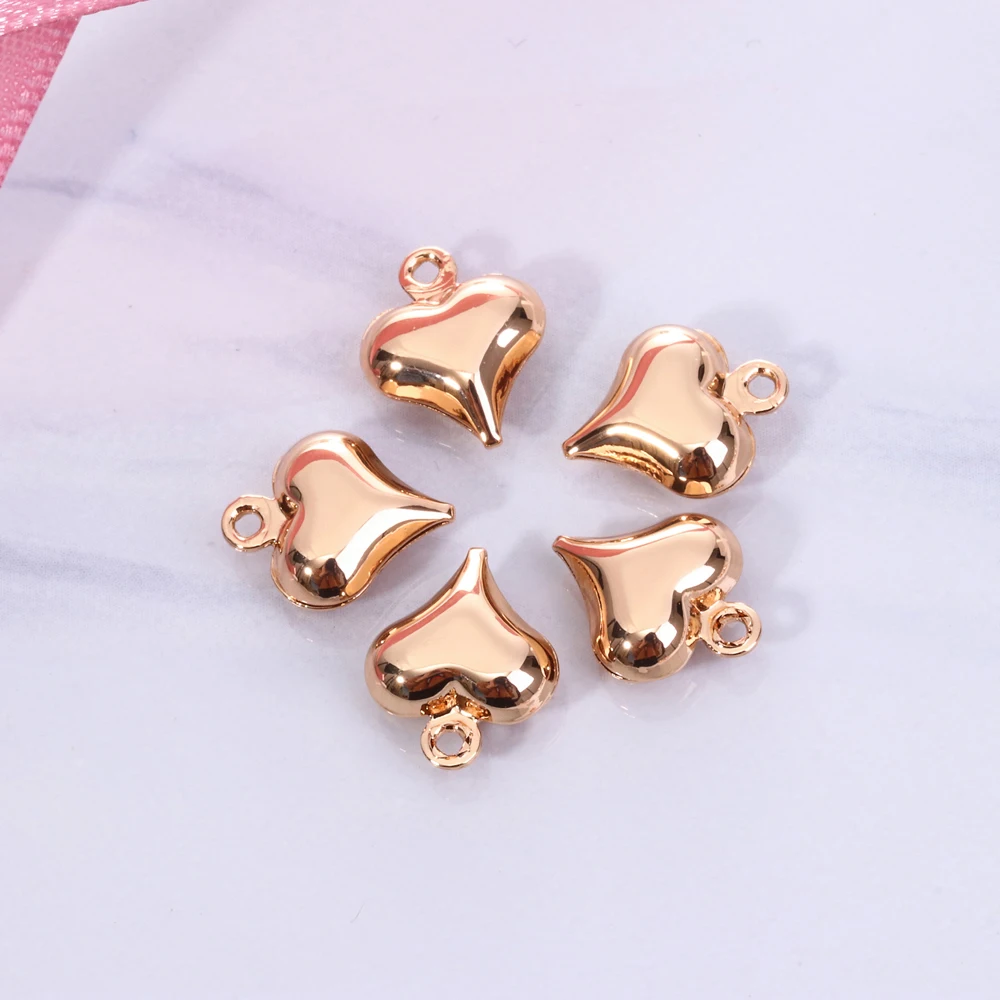 Bedeltjes для sieraden makenаксессуары металлические оптом в форме сердца аксессуары Бронзовый персик сердце ожерелье браслет Diy производитель