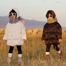 Осенне-зимний пуховик для маленьких мальчиков и девочек, детская куртка с хлопковой подкладкой теплая верхняя одежда для детей, пальто для мальчиков, одежда для детей 2-6 лет
