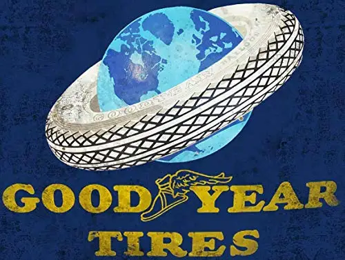 

Vintage Metal Tin Sign Good Year Tires Home Bar Kitchen Pub Restaurant Wall Decor Signs 12x8inch
