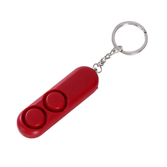Women Dual Speakers Loud Emergency Safety Alarm Alert Keychain Bag Pendant