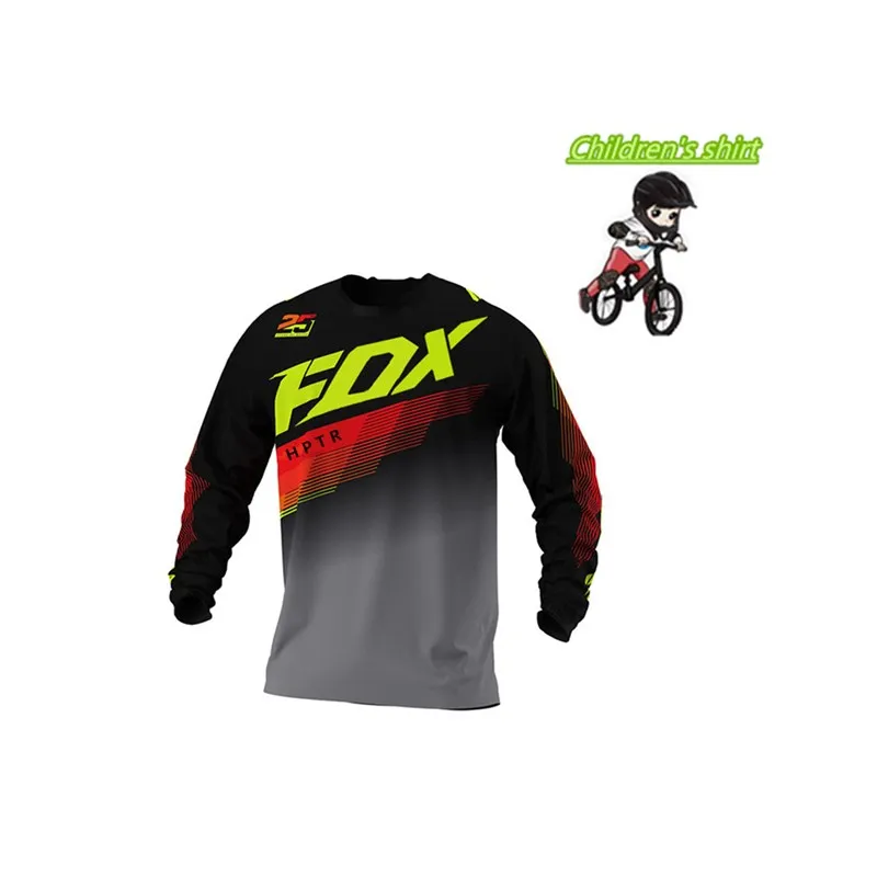 Los niños fuera de la carretera ATV гоночный camiseta соевый лиса bicicleta Джерси para descensos MTB DH MX Ropa