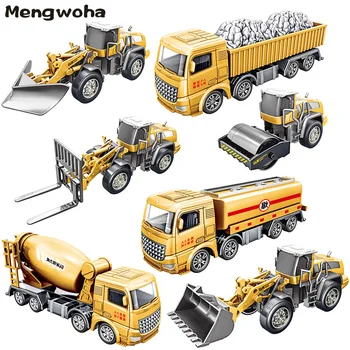 

1:55 Alloy Diecast Engineering Vehicles Tractor Bulldozer Mixer Forklift Dump Truck Car Model Construction Toys For Kid Boy gift