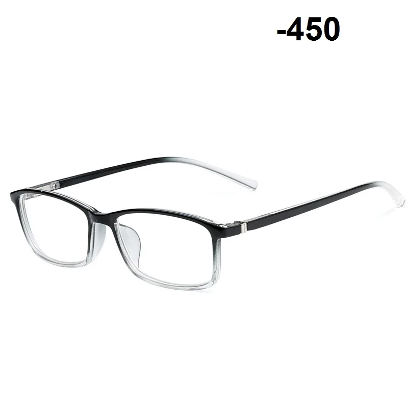 Vazrobe очки для близорукости для мужчин и женщин TR90 минус-100 до-600 рецептурная оптика линзы очки мужские женские готовые очки - Цвет оправы: multi myopia 450