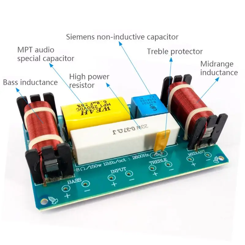WEAH 338 3 Way 120W динамик аудио делитель частоты громкоговоритель фильтр|Аксессуары
