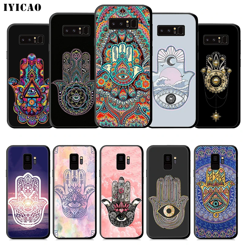IYICAO Хамса рука Фатимы мягкий чехол для samsung Galaxy S10e S10 S9 S8 Plus S6 S7 Edge Note 10 9 8 TPU |
