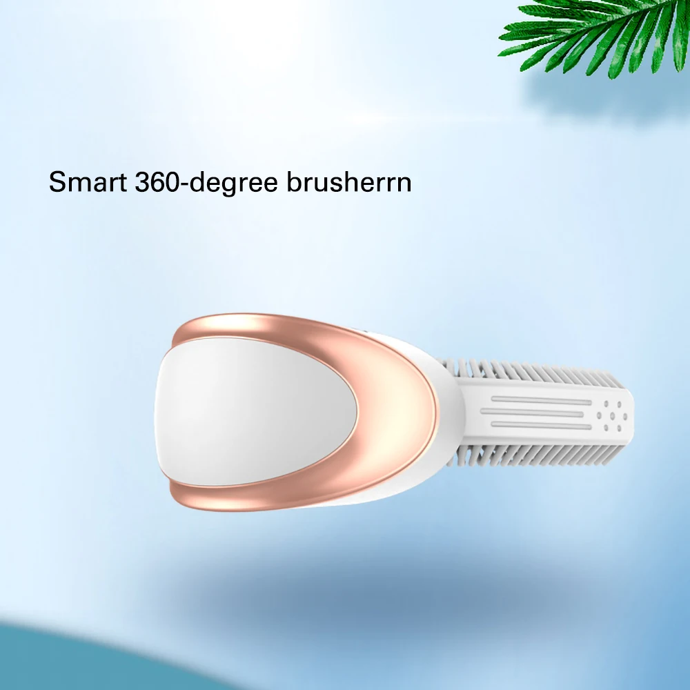 Cepillo de dientes eléctrico sónico de 360 grados automático de silicona Ultra sónico electrónico cepillo de dientes recargable USB 3 modos de luz azul - 4