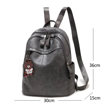 

Новый мягкий кожаный рюкзак корейской моды дикая леди рюкзак большой емкости рюкзак женский