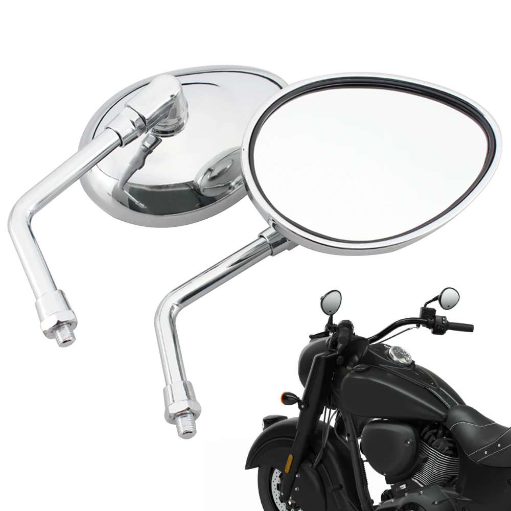 Motorcycle 10mm Rear View Side Mirror Cafe Racer Retroviseur Motorbike
