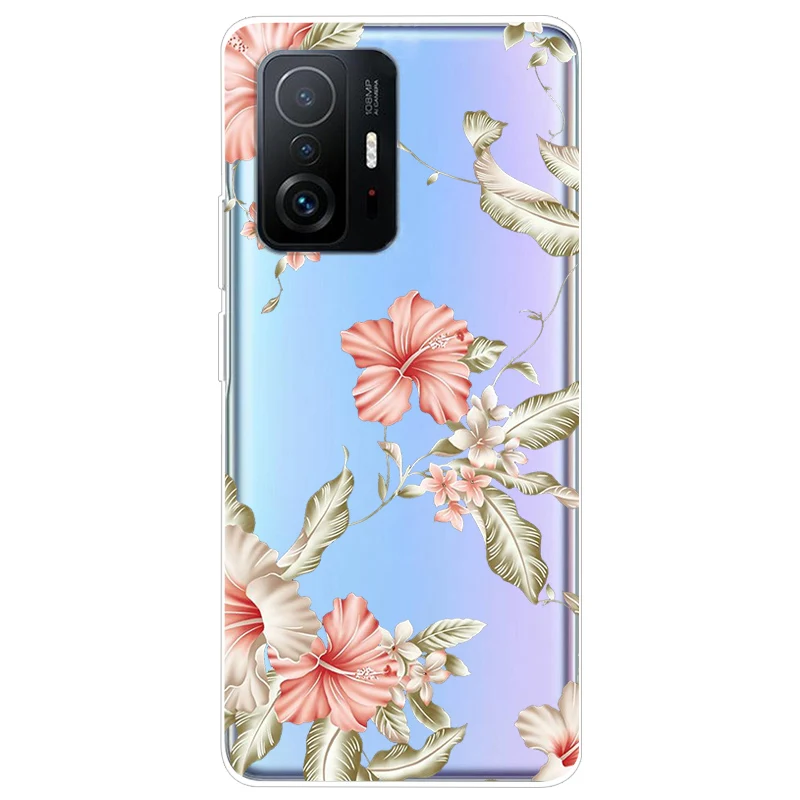 Soft TPU Silicone Clear Cartoon Case for Xiaomi 11T Pro - Transparent Protective Phone Cover