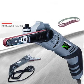 

Mini Belt Sanding Machine Home Small Sandpaper Machine Polishing Machine Belt Machine 220V Polisher Rust Removal Polishing Tool