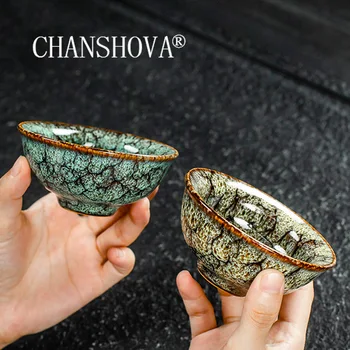 

CHANSHOVA 80ml Chinese Style Kiln change texture Ceramic Round Teacup Coffee cup tea set China porcelain G144