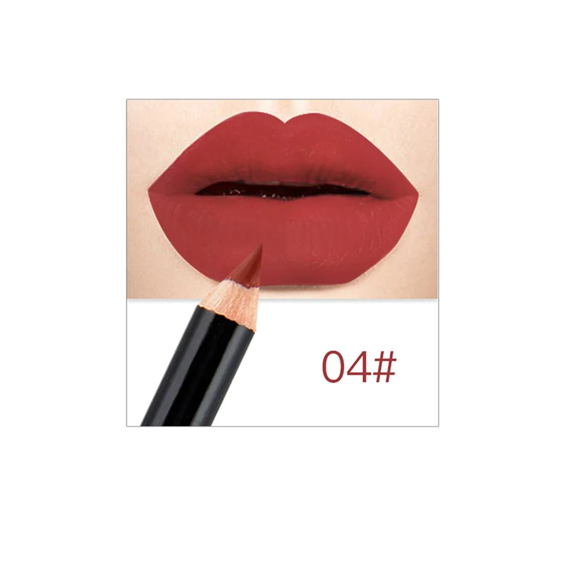 12 Colors Hot Matte Lip Liner lipstick Pen Long Lasting Lipliner Pigments Waterproof no blooming Smooth Makeup карандаш для губ