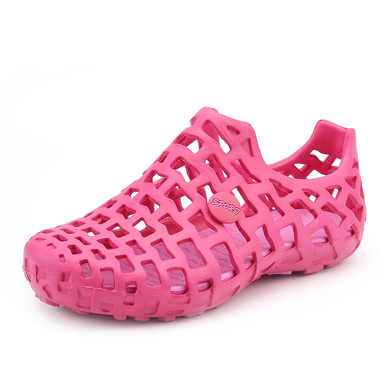 Мужская Спортивная обувь дышащие вентиляционные отстегивающиеся мужские водные кроссовки пляжные рыболовные летние сандалии с отверстиями для прогулок - Цвет: ROSE
