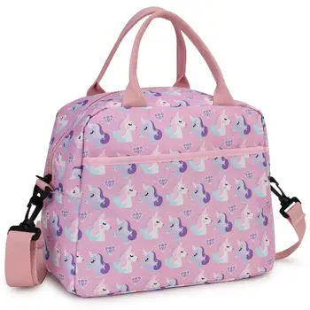 

High Thermal Performance Lunch Box for Kids Neoprene Insulated Tote Cooler Lunch Bag With Removable Shoulder Strap for Boys Girl