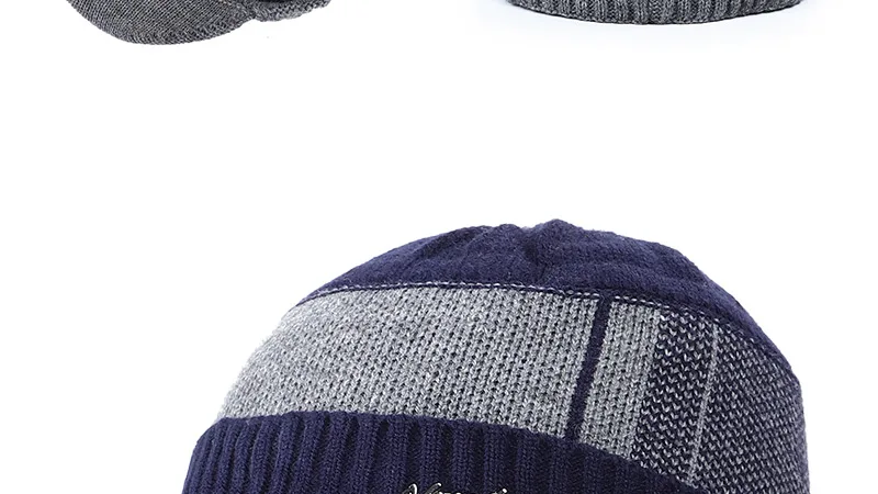 Модная мужская и женская уличная вязаная шапка мужская зимняя шапка и женская теплая хлопковая шапка плюс бархатная утолщенная Солнцезащитная шапка