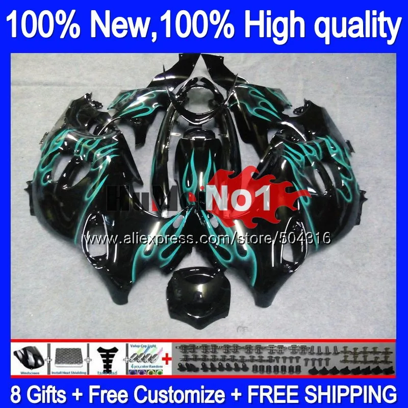 Корпус для SUZUKI Катана GSX750F GSXF750 2003 2004 05 06 07 светло-голубой пламя 13MC. 127 GSXF 750 600 GSXF600 03 04 2005 2006 2007 обтекатель - Цвет: No. 1