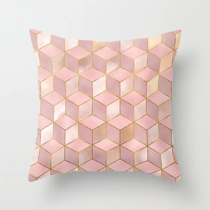 Nordic Pink Girl Heart Creative Net Red Pillow Case Birthday Gift Female Custom Decoration Ins Cushion Cover Purple Home Decor