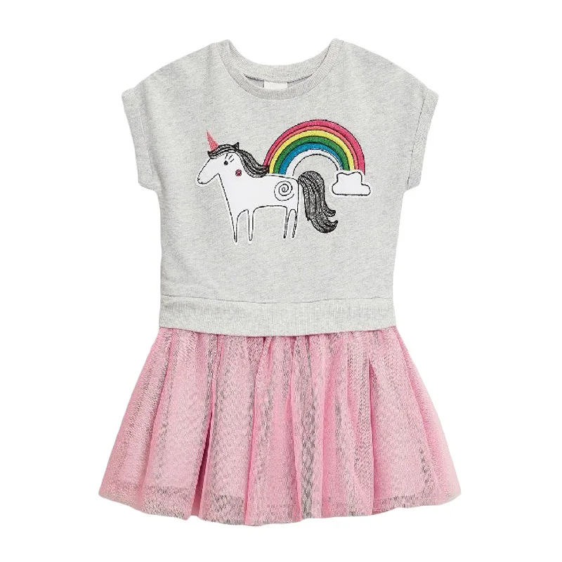 Little maven Девушки одеваются Cherry Sequin Детское праздничное платье для детской одежды Лето Новорожденных девочек Платье Животных Аппликация Vestido