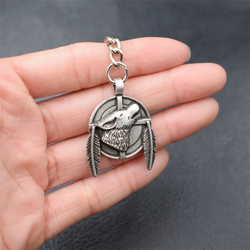 1pcs Norse Viking Wolf Keychain Head Howling Keyring Party Souvenir Gifts For Women Men | Украшения и аксессуары