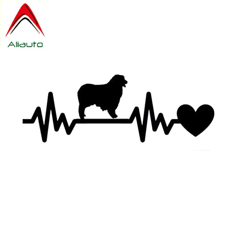 Aliauto Australian Shepherd Dog Car Stickers Waterproof Vinyl Decal Automobile Motorcycles Decoration Black/Silver 19cm*16cm | Автомобили