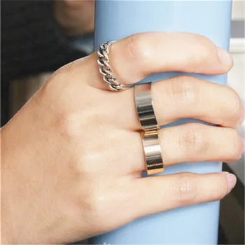 

Bohemian Vintage Antique Chains Simple Rings Set Hollow Out Geometric Ring Sets Punk Knuckle Anillos Anel Ring 3pcs/set Sale