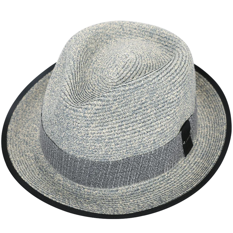 Sedancasesa,, солнцезащитные шляпы для мужчин, кепки, Sombreros, летние козырьки, кепки, анти-УФ, Chapeu, уличная, морская, Пляжная, соломенная мужская шляпа - Цвет: Mix Blue 57cm