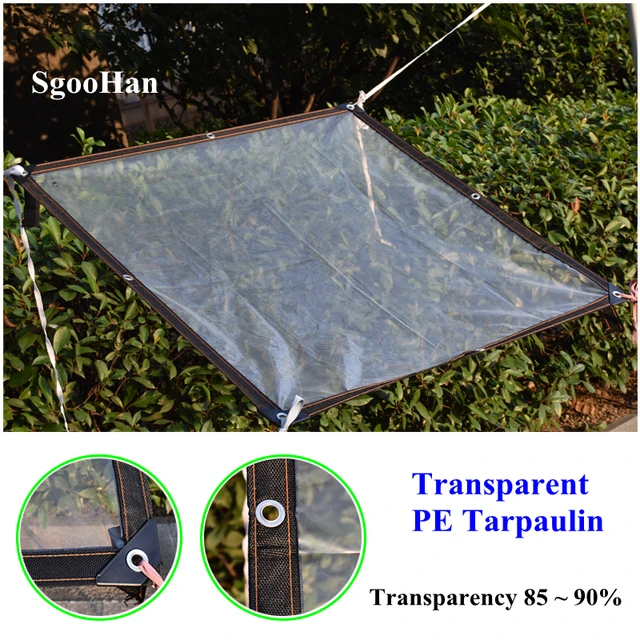 Bâche de protection en tissu PE Transparent, 0.12mm, étanche à la pluie,  Film de serre