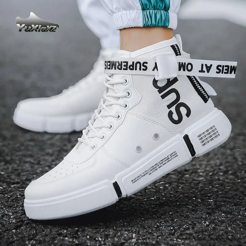 Flash Sale Men's Shoes New-Model Korean-Style White Sports-Footwear Canvas Hight-Top Fashion Spring 0LdJlBBaDNe