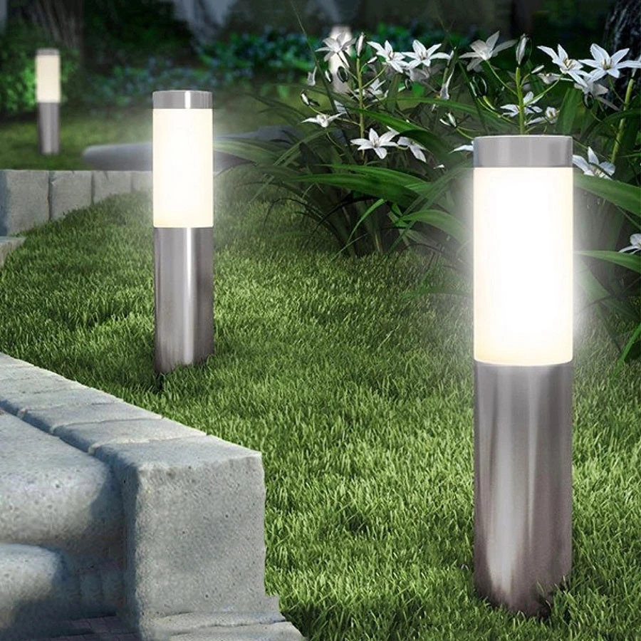 Luz Solar acero inoxidable para exteriores, estacas impermeables para jardín, Patio, entrada, pasarela|Lámparas de césped LED| - AliExpress