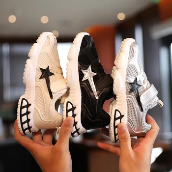 

Fashion Boys Girls Kids Sports Shoes Air Mesh Breathable Anti-Slippery Hook & Loop For Kids Sneakers Shoes New Autumn 2020 Hot