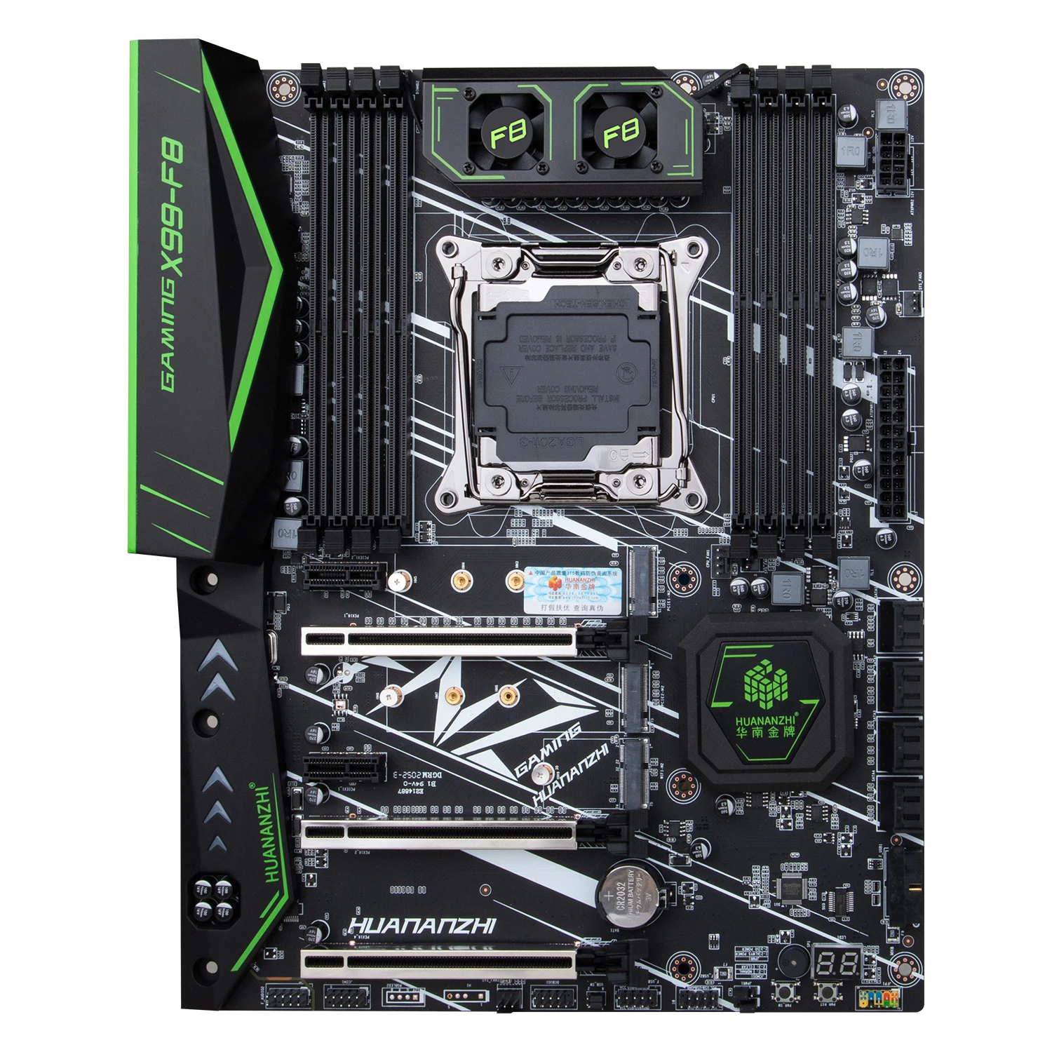 HUANANZHI - Placa base para CPU modelo X99 F8, tarjeta madre con tipo de enchufe LGA2011-3 RECC DDR4, memoria de NON-ECC dual, NVME M.2, estación de trabajo de servidor Intel XEON E5 y todas las series - Imagen 2