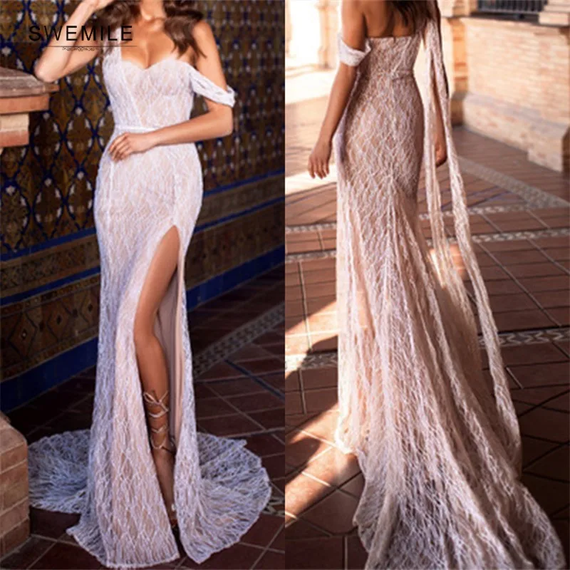 Романтическое пляжное кружевное свадебное платье 2020 Robe de Mariee сексуальные