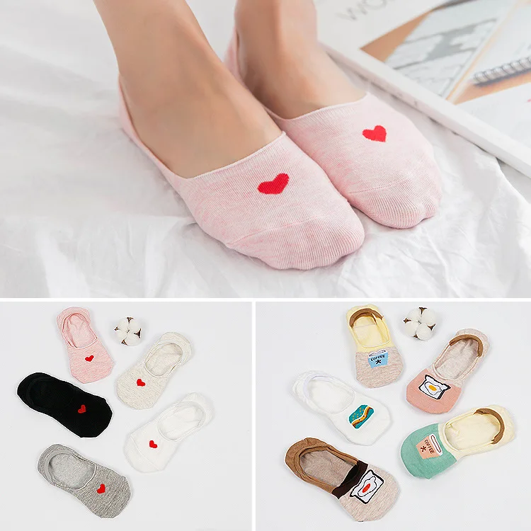 

Cute Cartoon boat Socks female summer new invisible boat Socks shallow low help cotton invisible socks manufacturers wholesale