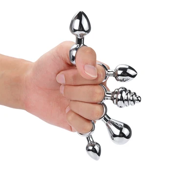 EXVOID Vagina Open G Spot Massager Pussy Plug Anus Dilator Anal Plug Pull Ring Anal Toys for Woman Butt Plug Butplug Metal 2