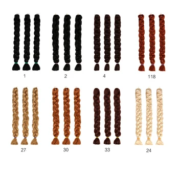 

New Hot 82 inch Braiding Hair Synthetic High Temperature Fiber Solid Braid Hair Extensions Hairpiece SMR88