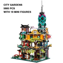  Ninja Movie Series City Gardens Building Blocks Bricks Compatible 71741 70620 Toy Kids Christmas Birthday Gift X19006 