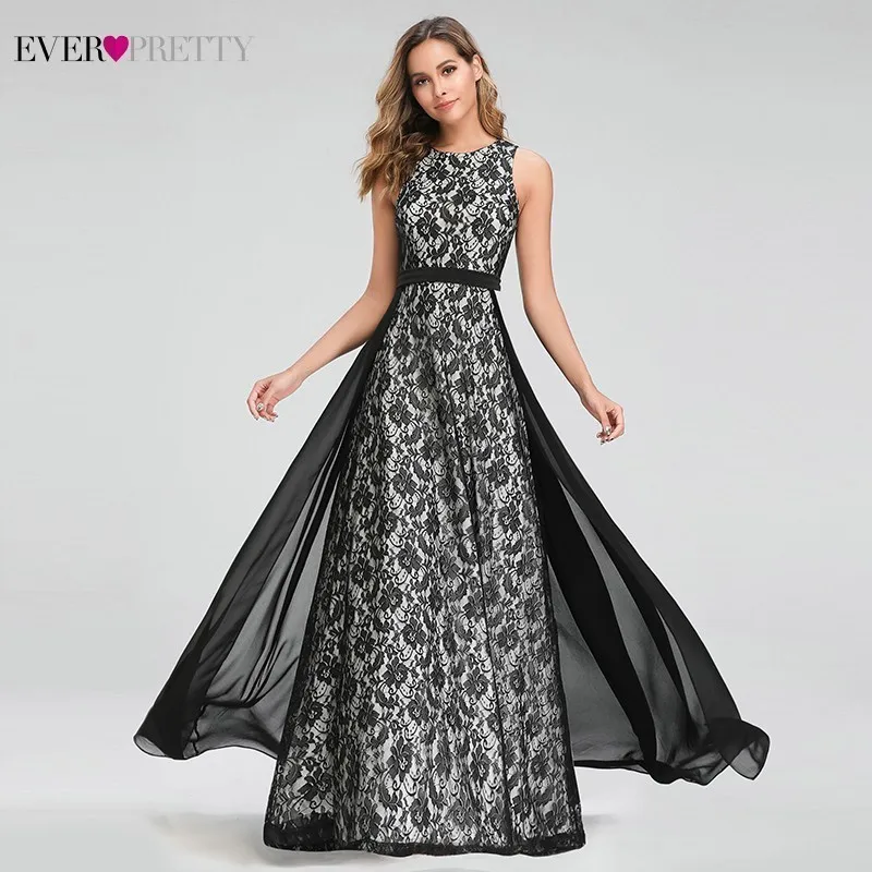 

Elegant Lace Evening Dresses For Women Ever Pretty A-Line O-Neck Sleeveless Cheap Formal Party Gowns Vestidos De Fiesta Largo
