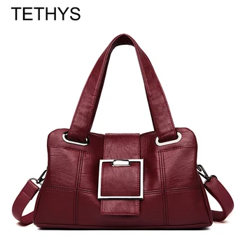 

TETHYS Tote Bags for Women Luxury Handbags Women Bags Designer Leather Shoulder Bag Ladies High Quality Messenger Bag Bolsos Sac